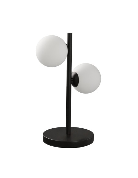 Lámpara de mesa negra mirando izquierda