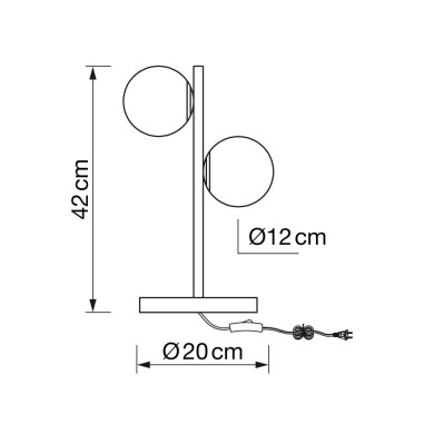 Oferta Lámpara de Noche Oro 2 Tulipas
