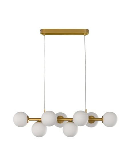 Lámpara mesa salón 8 luces dorada