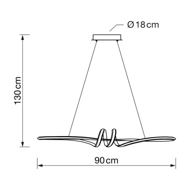Lámpara Colgante Espiral Led Plata