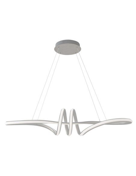 Lámpara de techo led espiral gris