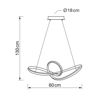 Lámpara Colgante Led Blanca 56W CCT
