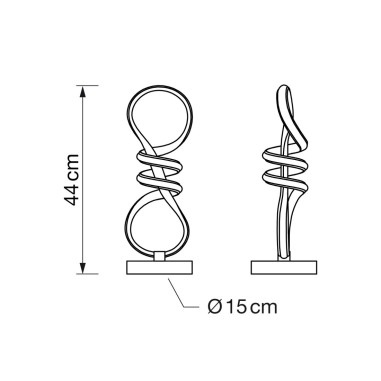 Lámpara Sobremesa Led Gris 22W Metal...