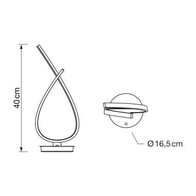 Sobremesa Led Moderno Blanco Luz...