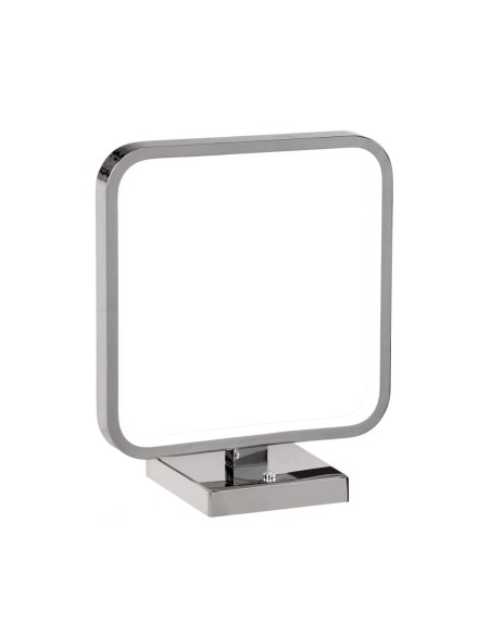 Sobremesa led plateado cuadrado