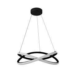 Lámpara moderna con luz led negra