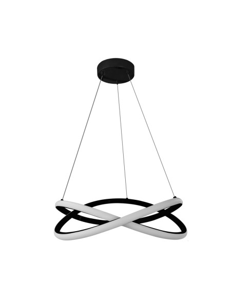 Lámpara moderna con luz led negra