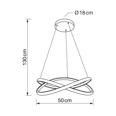 Lámpara Suspendida Led Lazada Negra