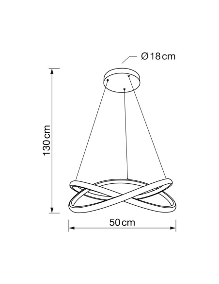 Lámpara Colgante Led Lazada Gris
