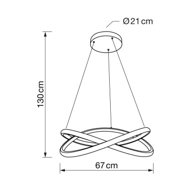 Lámpara de Techo Led Lazada Blanca...