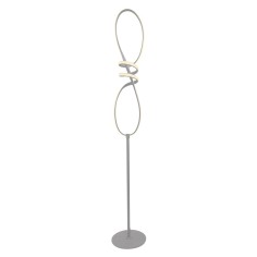 Lámpara de suelo led espiral gris