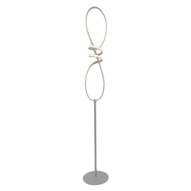 Lámpara de suelo led espiral gris