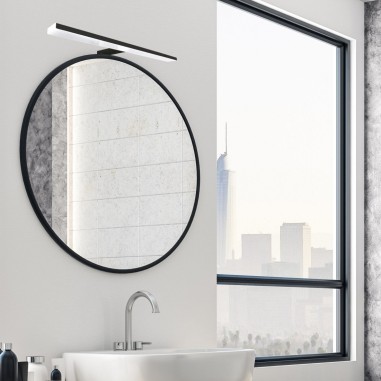 Aplique Baño Negro Metal y Metacrilato