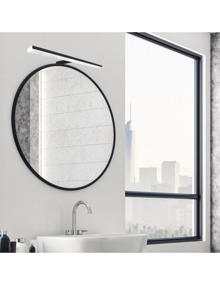 Aplique Baño Negro Metal y Metacrilato