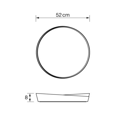 Plafón 3 Tonalidades Led Blanco Madera
