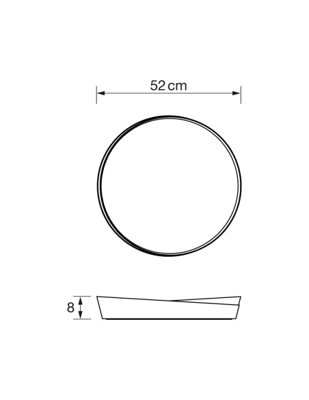 Plafón 3 Tonalidades Led Blanco Madera