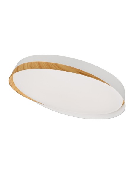 Plafón blanco madera led con CCT