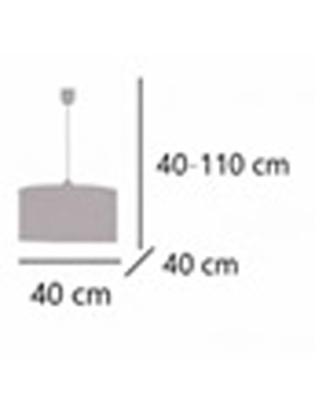 Lámpara con 1 Luz de Tela Color Blanco