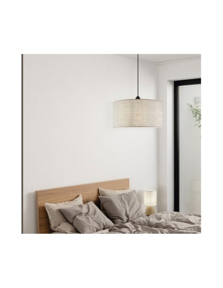 Lámpara con 1 luz Pantalla de Tela Tostado