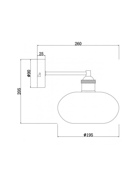 Aplique Latón Tulipa Cristal Ambar