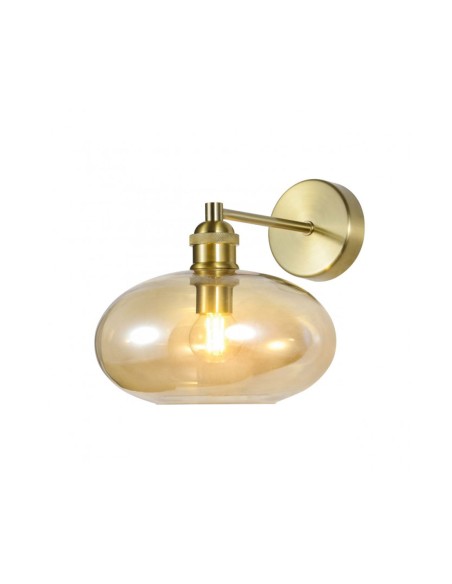 Aplique cuero con tulipa ámbar