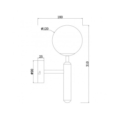 Aplique Brazo Negro con Bola
