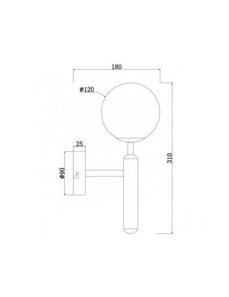 Aplique Brazo Negro con Bola