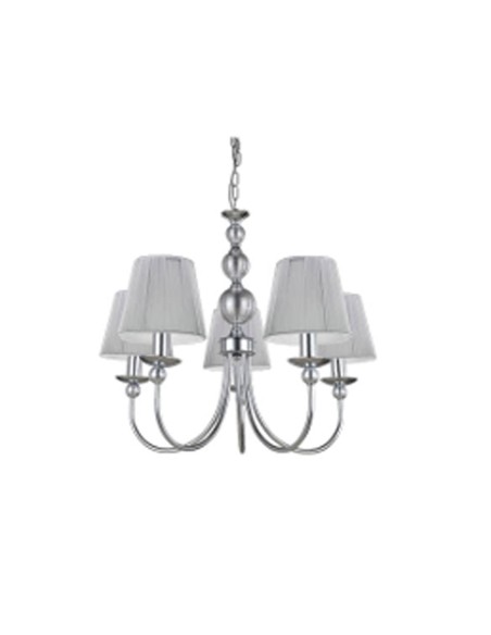 Lámpara de techo pantalla hilo plata