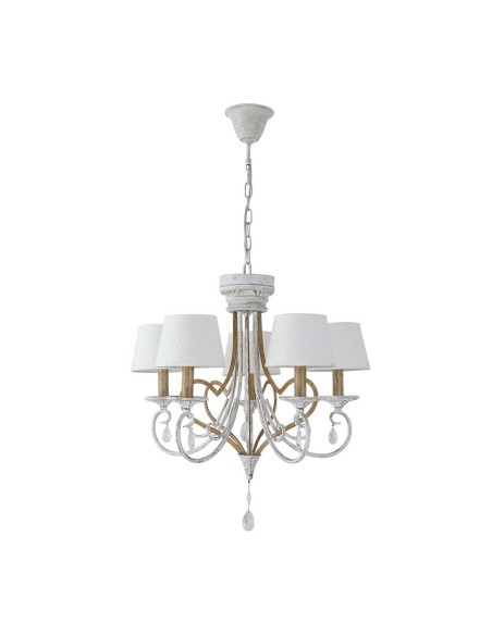 Lámpara de techo 5 luces blanco oro