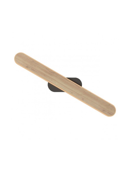 Aplique led orientable negro y madera