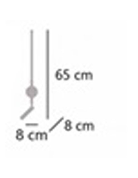 Aplique Led Negro Doble Interruptor Incorporado