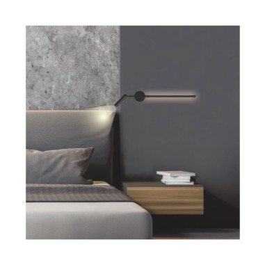 Aplique Led Negro Doble Interruptor...