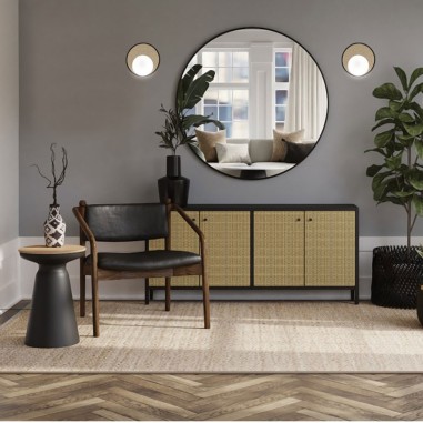 Aplique de Pared Tela Rafia con Bola