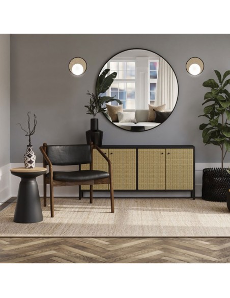 Aplique de Pared Tela Rafia con Bola