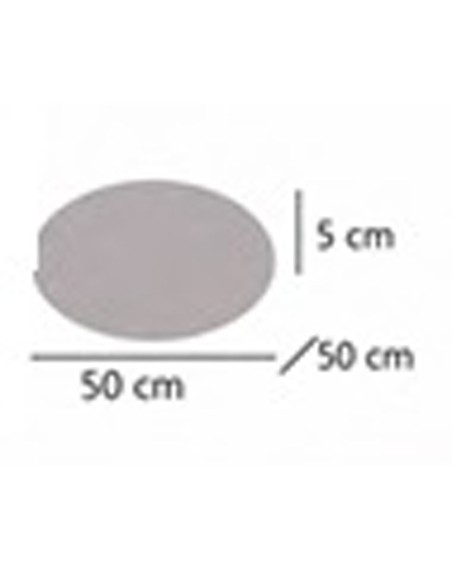 Plafón Led Circular Blanco y Madera