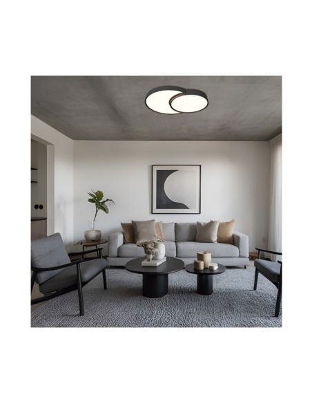 Plafón Diseño Led Negro