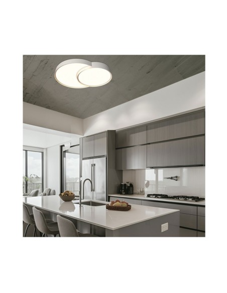 Plafón Led Salón Blanco Intensidad Regulable Función Noche