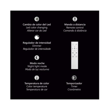 Plafón Led Salón Blanco Intensidad...