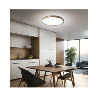 Ofertas Plafones Led Aro Color Madera