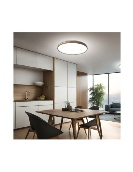 Ofertas Plafones Led Aro Color Madera