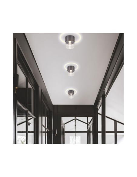 Plafón Led de Superficie Titanio