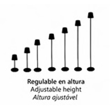 Lámpara Mesa Negra Convertible Táctil