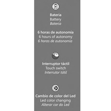 Lámpara Sobremesa Led 3W Recargable...