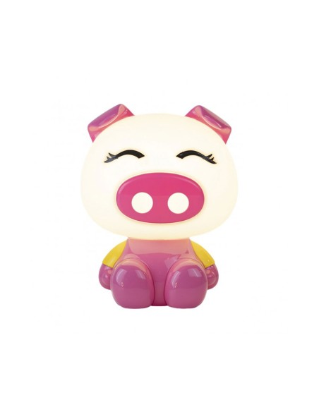 Lámpara de mesa infantil cerdito rosa