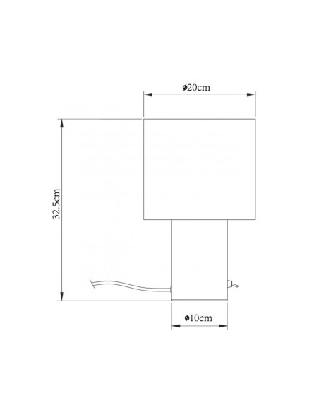 Lámparas de Noche con Pantalla Textil latón