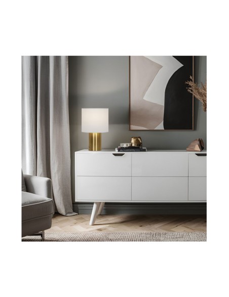 Lámparas de Noche con Pantalla Textil latón