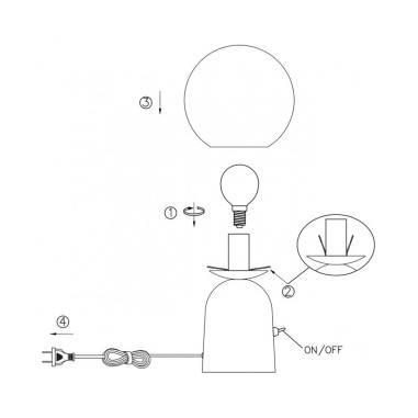 Sobremesa Negro Bola Blanca con...