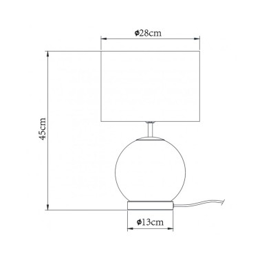 Lámpara de mesa Cristal Latón y Textil
