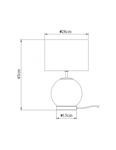 Lámpara de mesa Cristal Latón y Textil