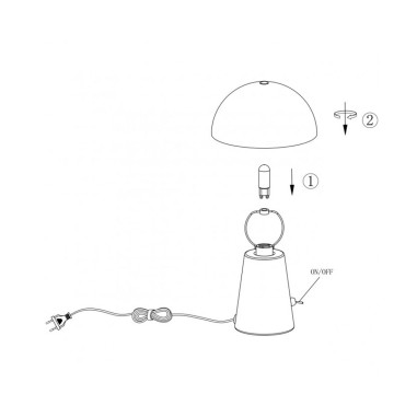 Lámpara Sobremesa Seta Blanco